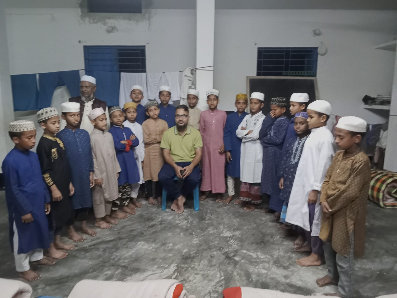 Students and staff gathered together at the institute